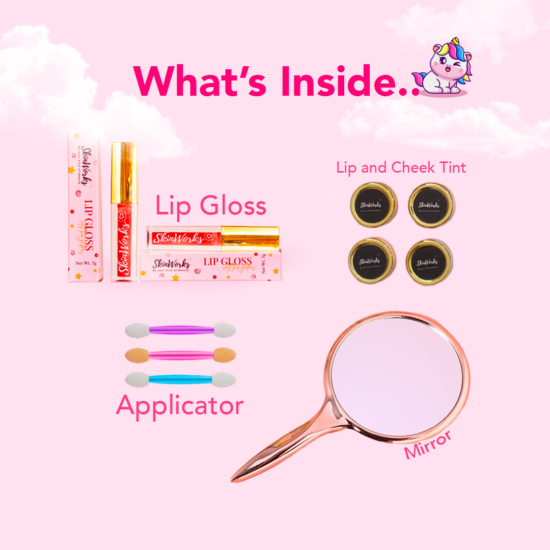 Unicorn Makeup Kit, Safe & Non-Toxic Makeup, Beauty Kit for Kids Girls, Ideal for Gifting (Set of 11)