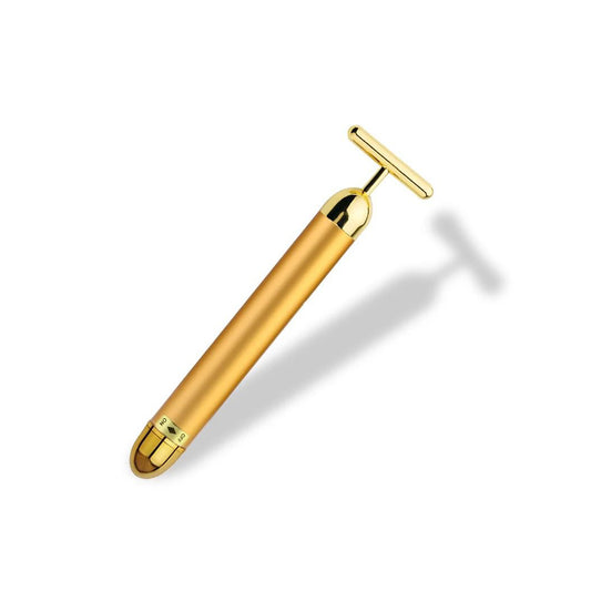 24K T-Shape Gold Vibrating Face Massager