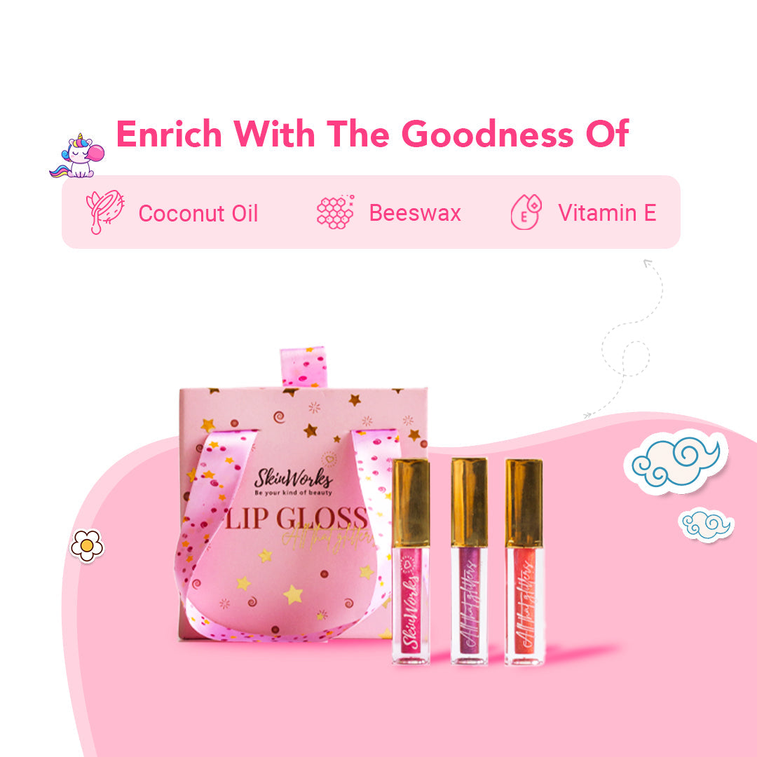 All That Glitters  Lip Gloss Kit  (Pack of 3)
