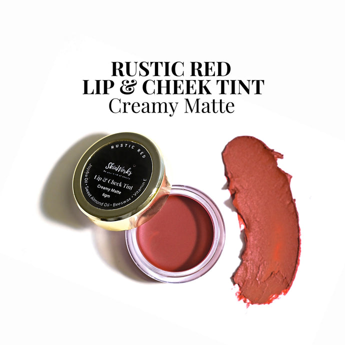 Rustic Red Lip & Cheek Tint ( Creamy Matte)