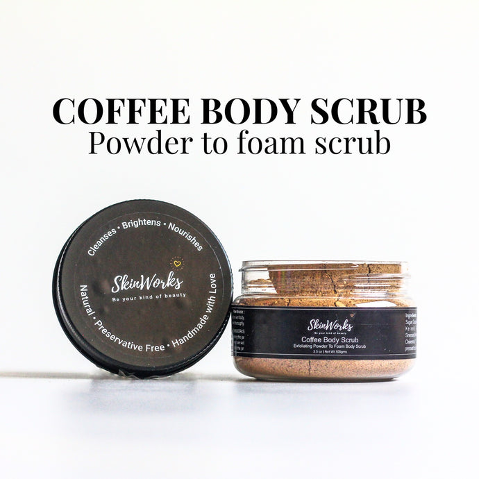 Coffee & Oats Body Scrub + Body Wash (Powder to foam)